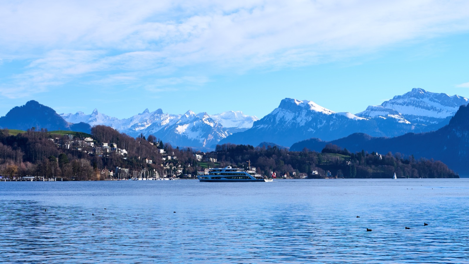 Lucerne's waterfront on the lake